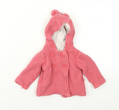 Additional front view of Preworn Pink Jacket, size 3-6, Months