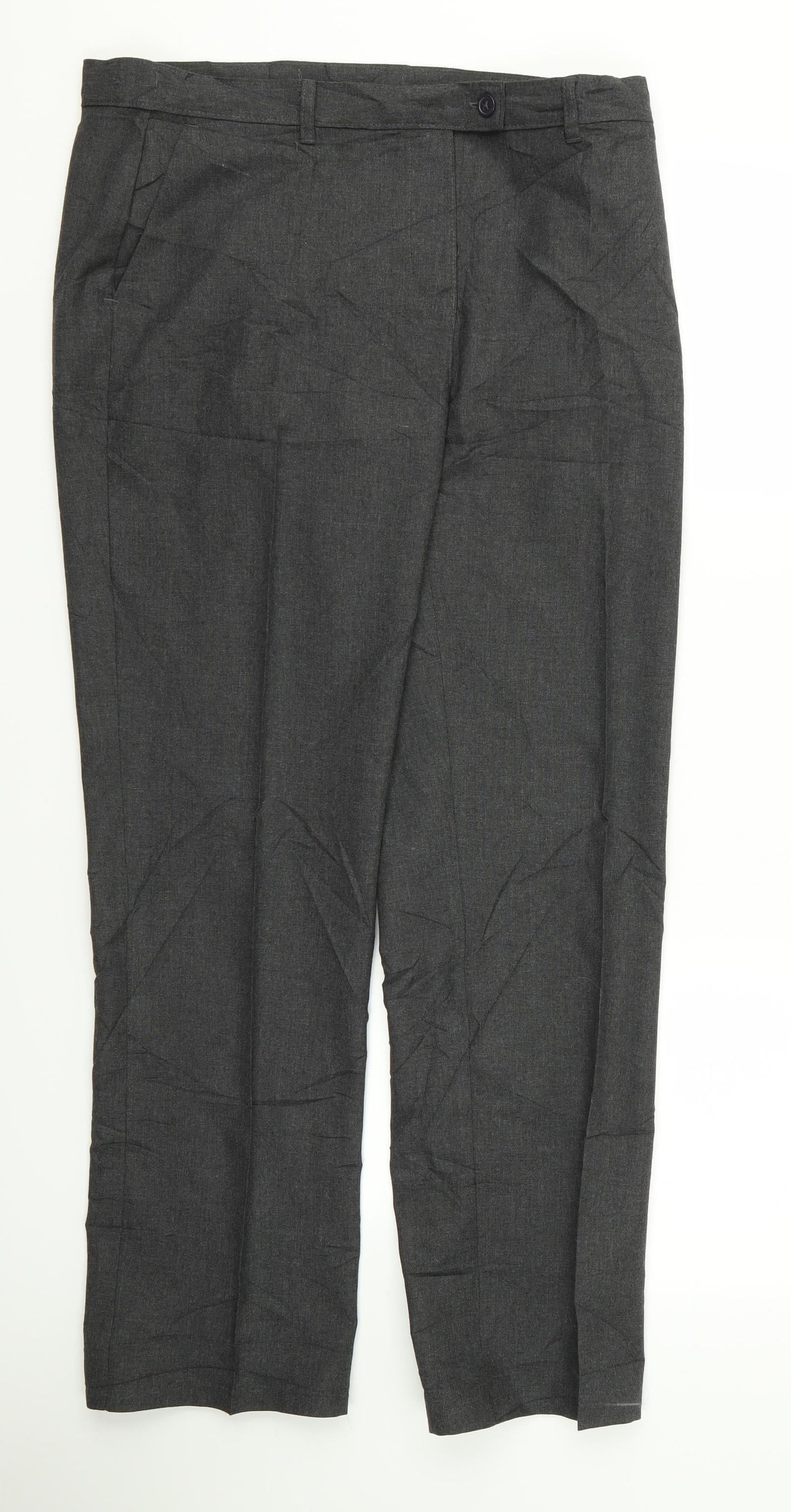 Womens UK Size 34 Preworn Regular Fit  Grey Trousers