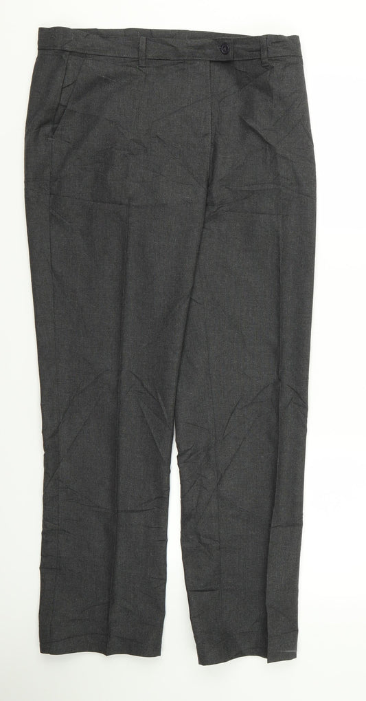 Womens UK Size 34 Preworn Regular Fit  Grey Trousers