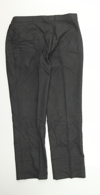 Womens UK Size 34 Preworn Regular Fit  Grey Trousers