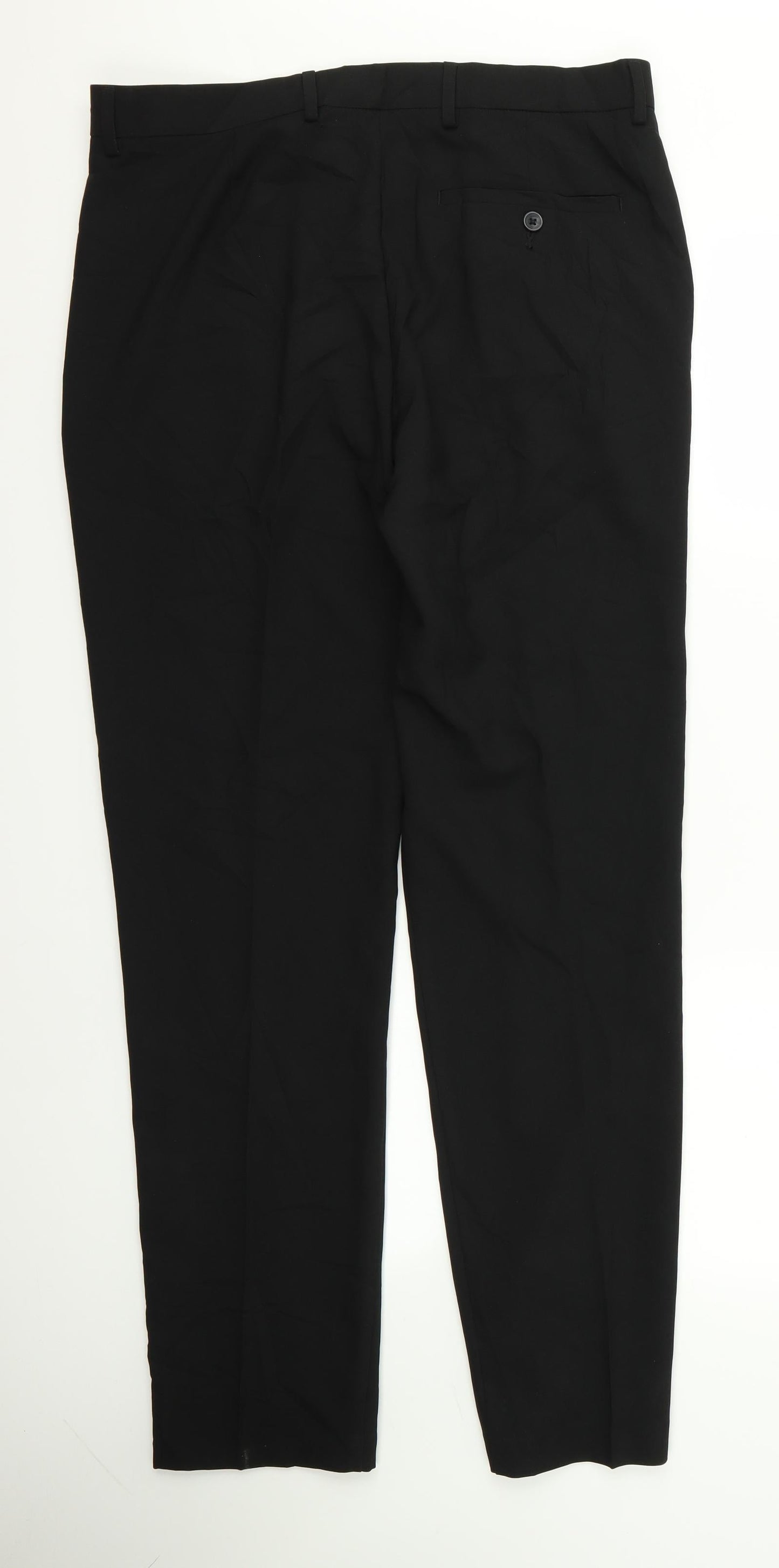 Womens UK Size 34 Preworn Regular Fit  Black Trousers