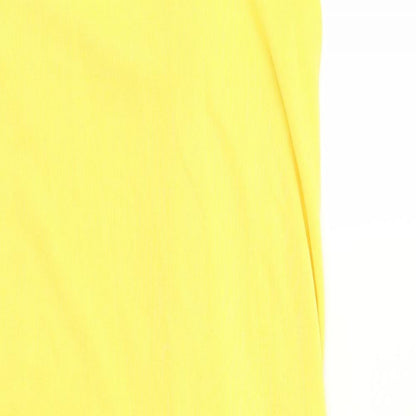 Zara Womens Yellow  Rayon T-Shirt Dress  Size M