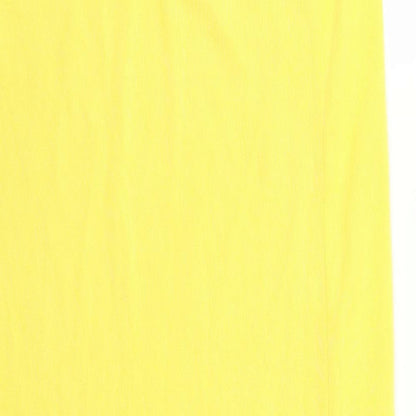 Zara Womens Yellow  Rayon T-Shirt Dress  Size M