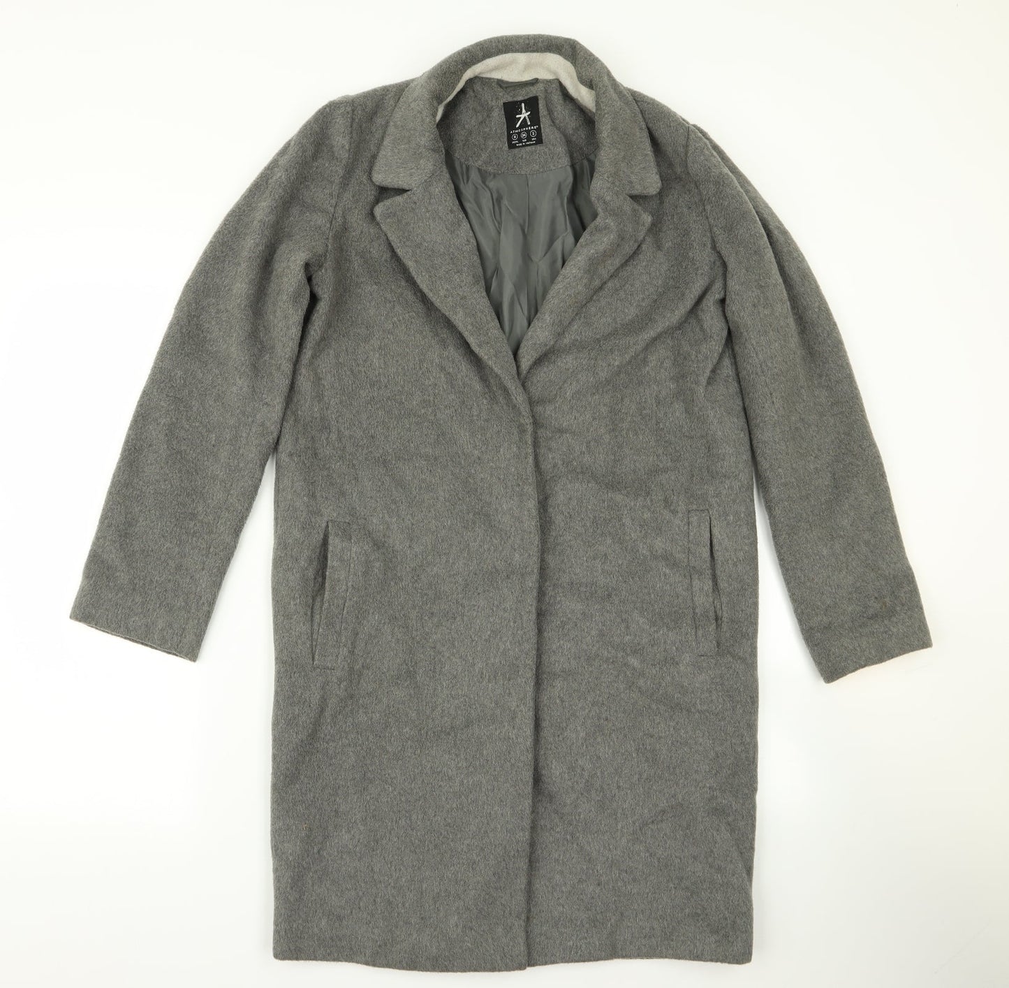 Atmosphere Womens Grey   Overcoat Jacket Size 6
