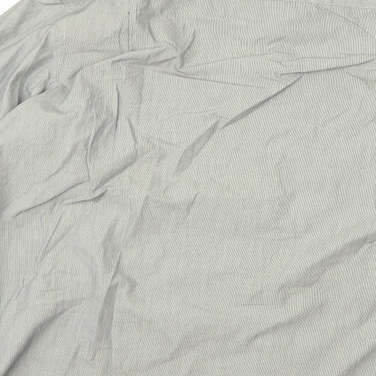 Mens UK Size 17 NEXT Grey  Button-Up Long Sleeve Casual Shirt