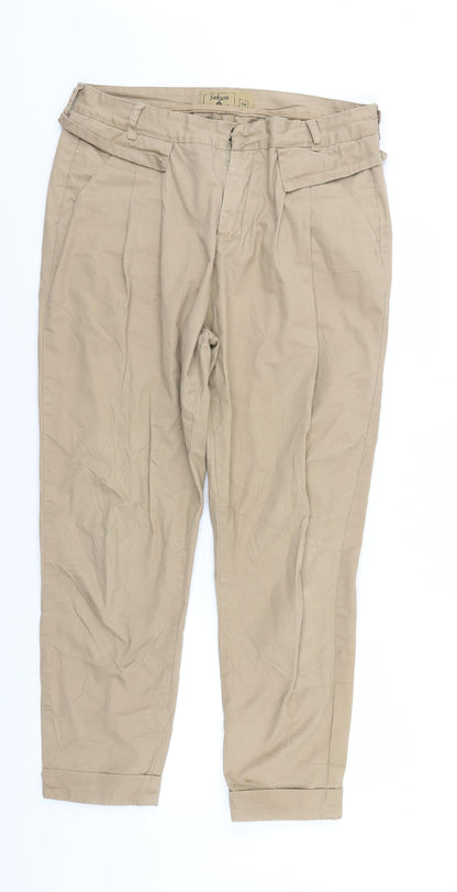 Sakura Womens Beige   Chino Trousers Size 14 L28 in
