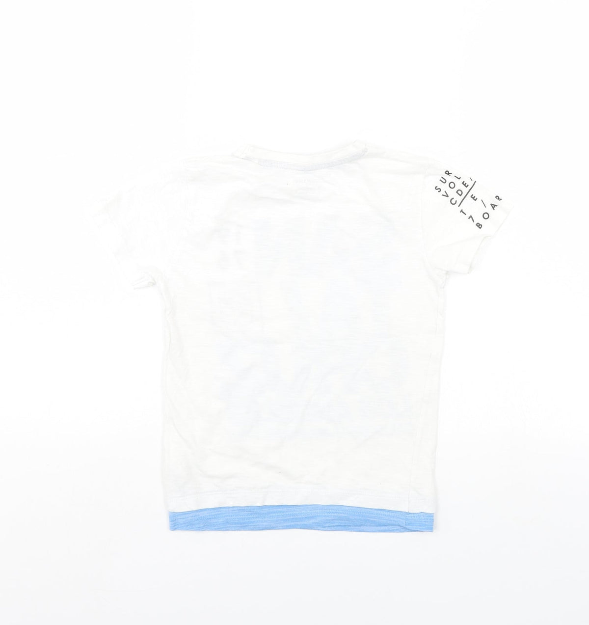 Primark Boys White   Basic T-Shirt Size 5-6 Years