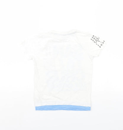 Primark Boys White   Basic T-Shirt Size 5-6 Years