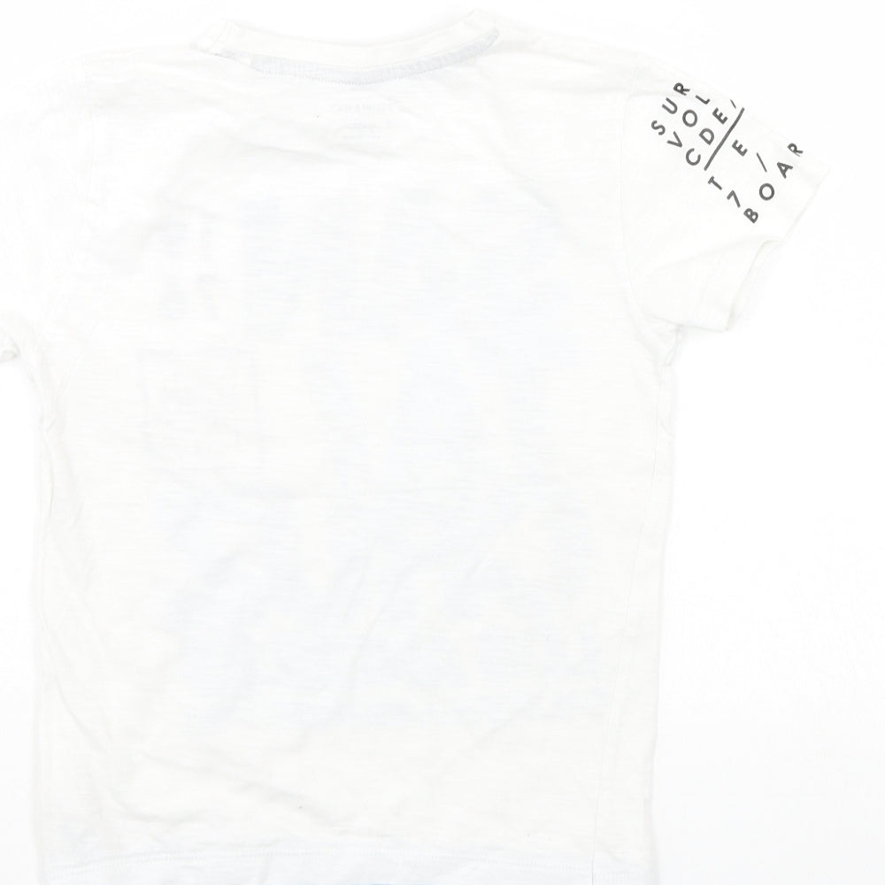 Primark Boys White   Basic T-Shirt Size 5-6 Years