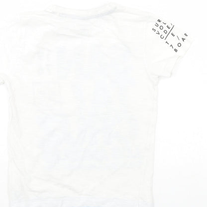 Primark Boys White   Basic T-Shirt Size 5-6 Years
