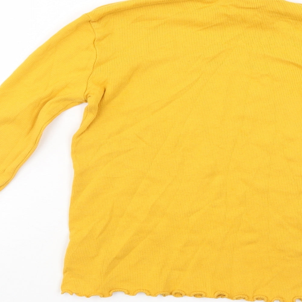 F&F Girls Yellow   Pullover Jumper Size 9-10 Years