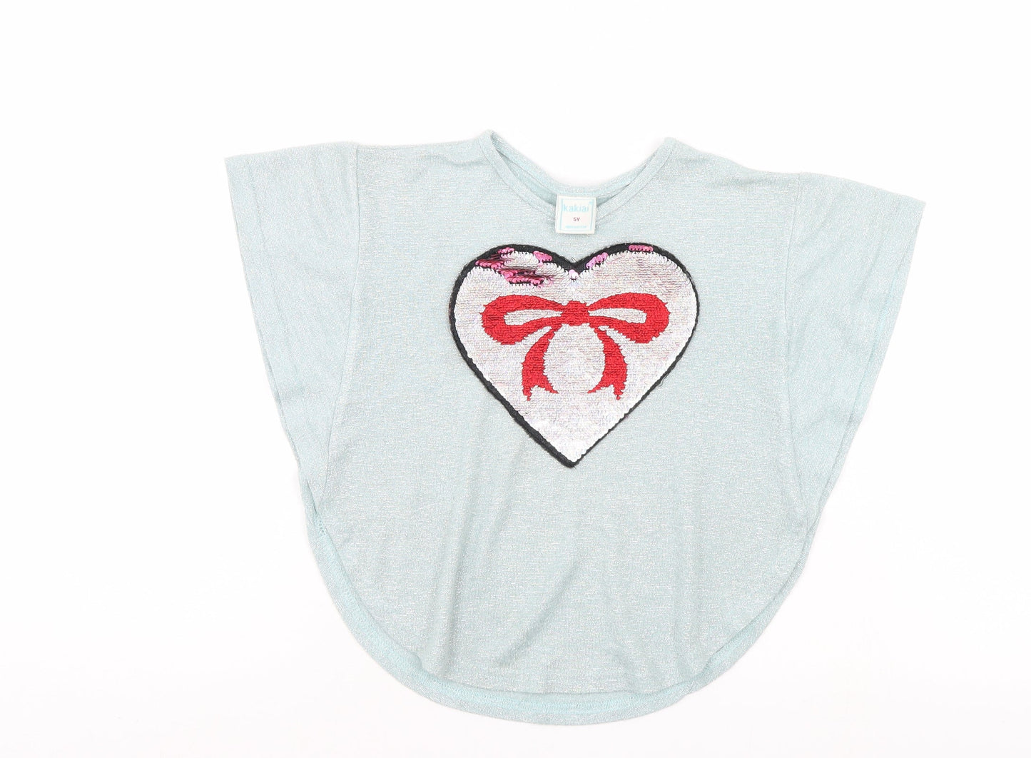 Kakiai Girls Blue   Pullover T-Shirt Size 5 Years