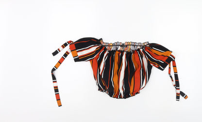 Cameo Rose Womens Multicoloured Striped  Basic Blouse Size 8  - cropped