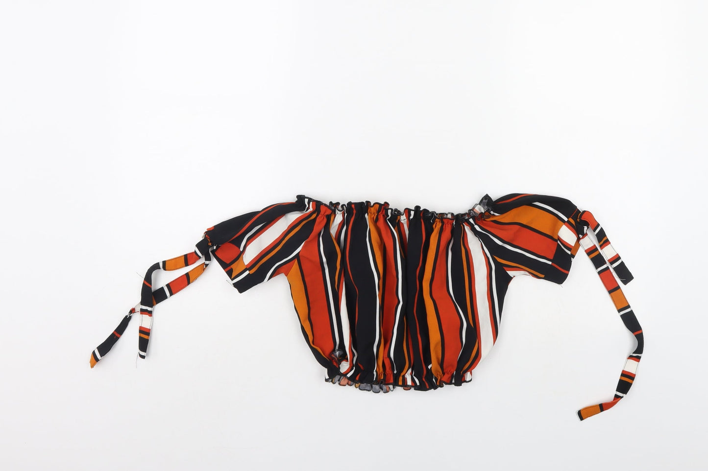 Cameo Rose Womens Multicoloured Striped  Basic Blouse Size 8  - cropped