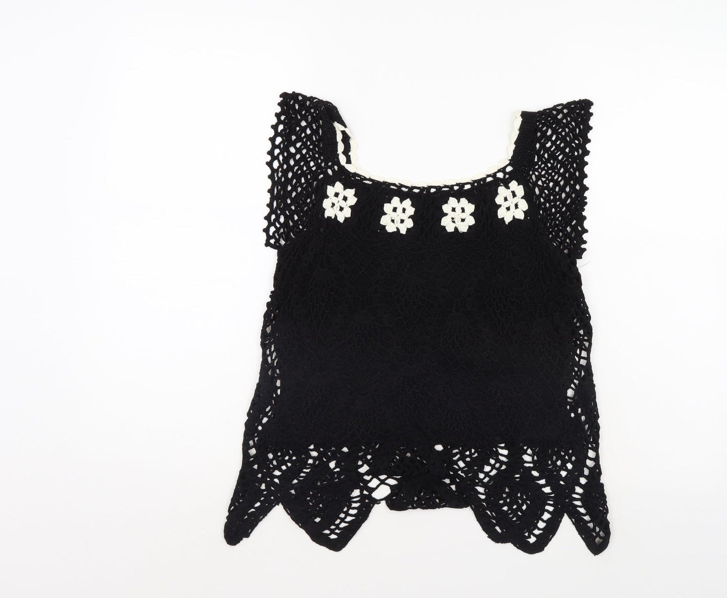 Womens UK Size  Preworn Black Basic Blouse