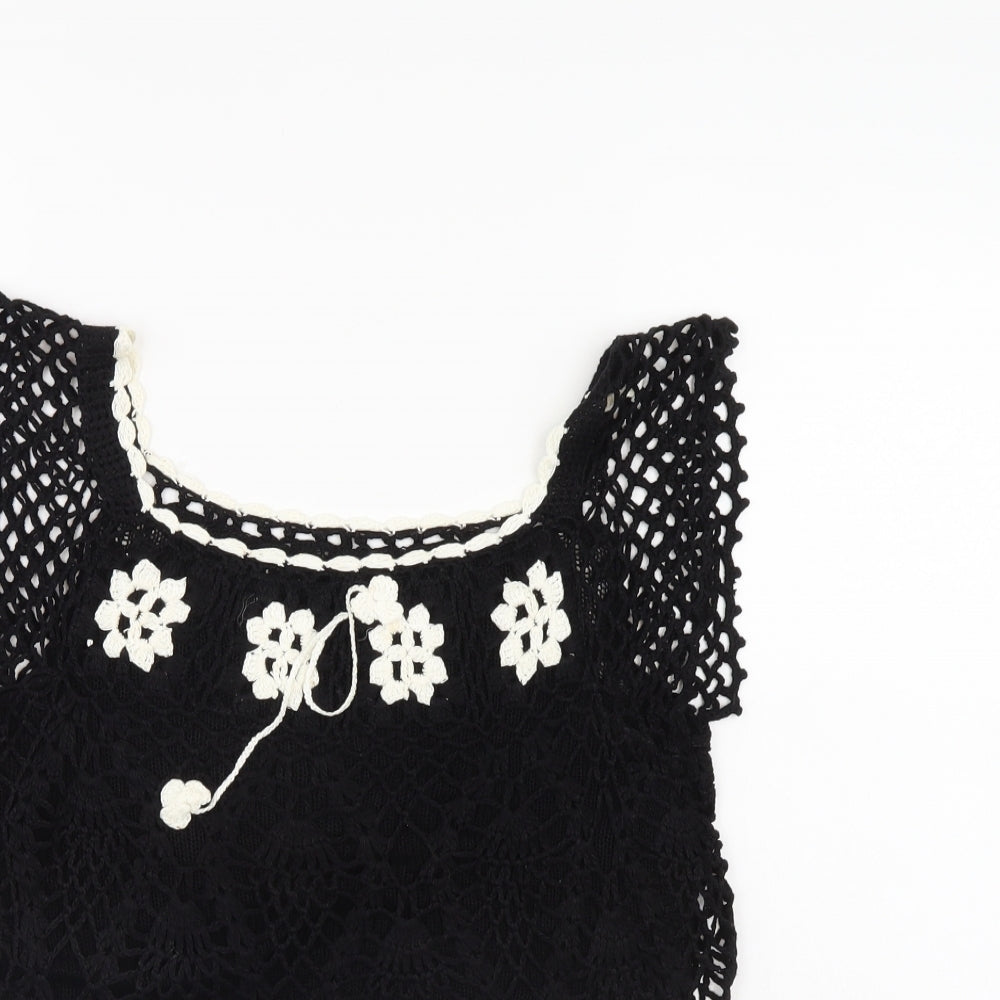 Womens UK Size  Preworn Black Basic Blouse
