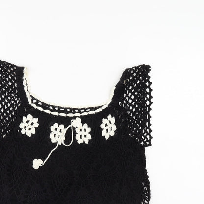 Womens UK Size  Preworn Black Basic Blouse