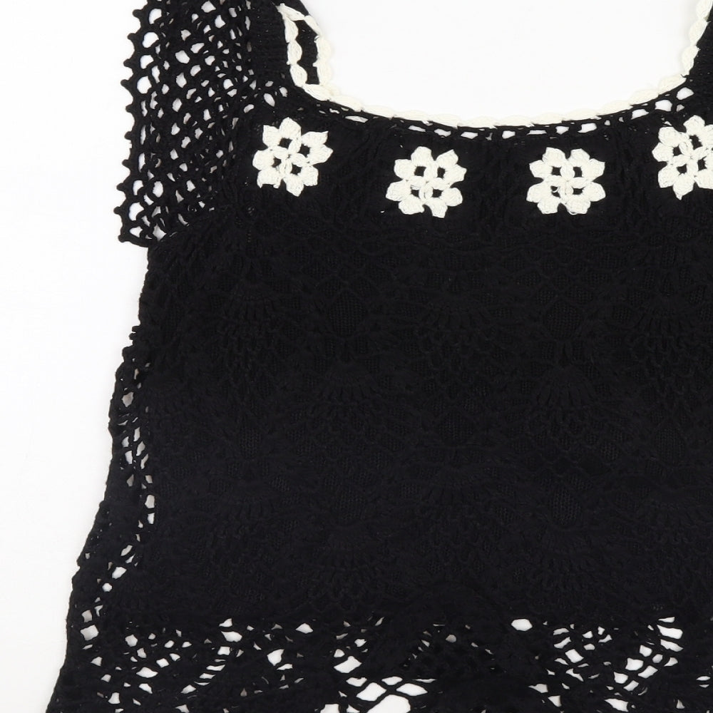 Womens UK Size  Preworn Black Basic Blouse
