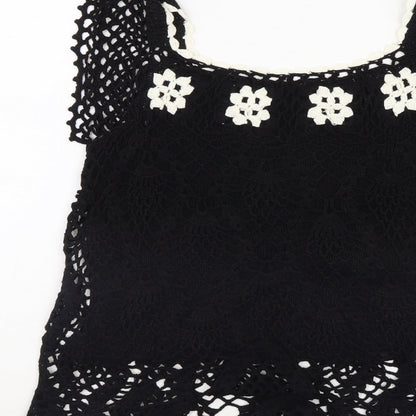 Womens UK Size  Preworn Black Basic Blouse