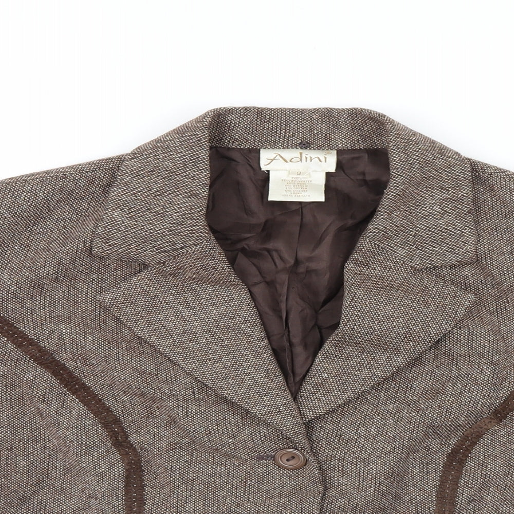 Womens UK Size S Adini Brown Jacket