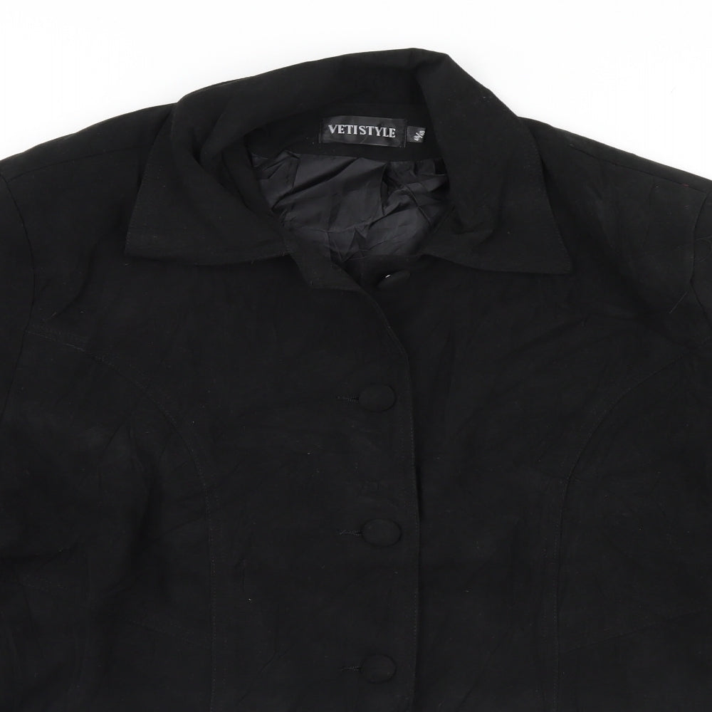 Vetistyle Womens Black   Overcoat Coat Size 16