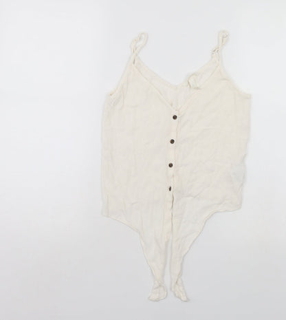 Womens UK Size S H&M White Basic Blouse