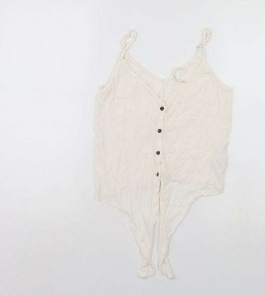 Womens UK Size S H&M White Basic Blouse
