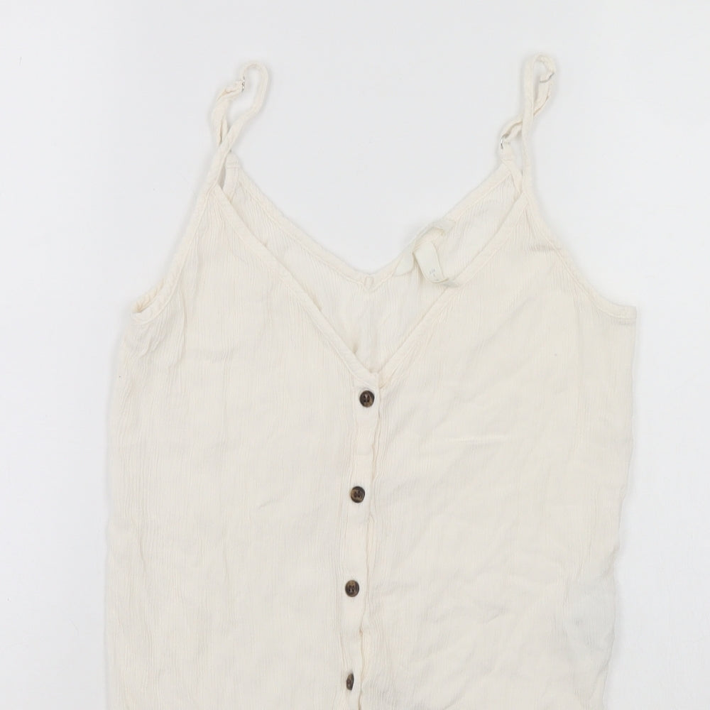 Womens UK Size S H&M White Basic Blouse