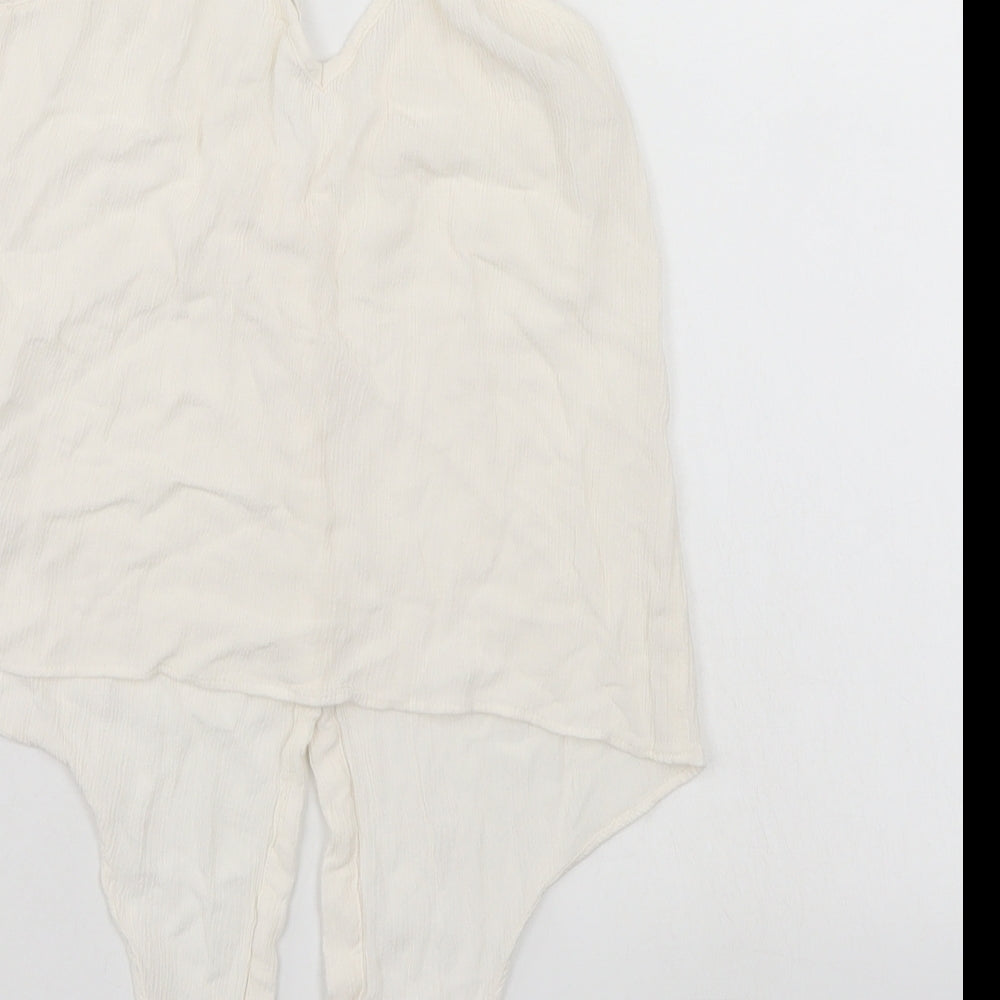 Womens UK Size S H&M White Basic Blouse
