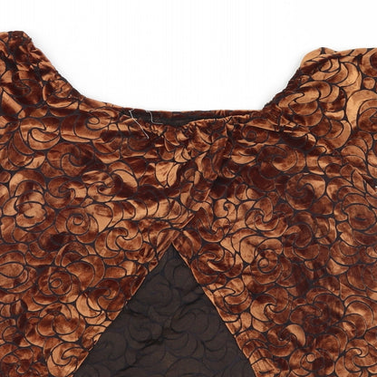 Womens UK Size XS Pins & Needles Brown Basic Blouse