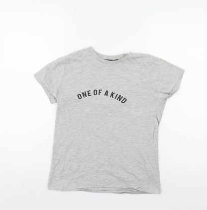 Priark Womens Grey   Basic T-Shirt Size 4