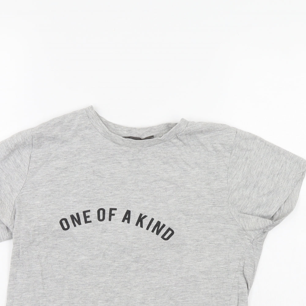 Priark Womens Grey   Basic T-Shirt Size 4