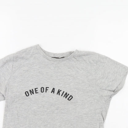 Priark Womens Grey   Basic T-Shirt Size 4