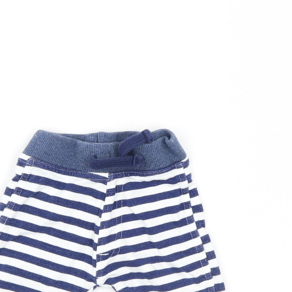 Lily & dan Baby Blue Striped  Sweatpants Trousers Size 0-3 Months