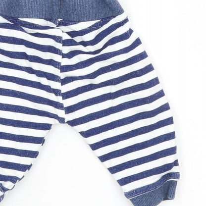 Lily & dan Baby Blue Striped  Sweatpants Trousers Size 0-3 Months