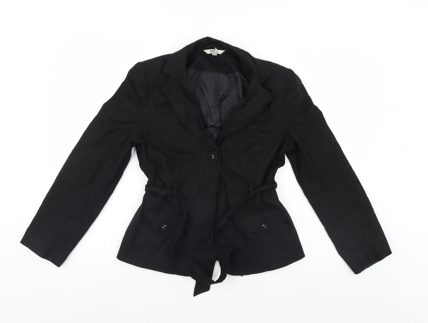 M&Co Womens Black   Jacket Blazer Size 10