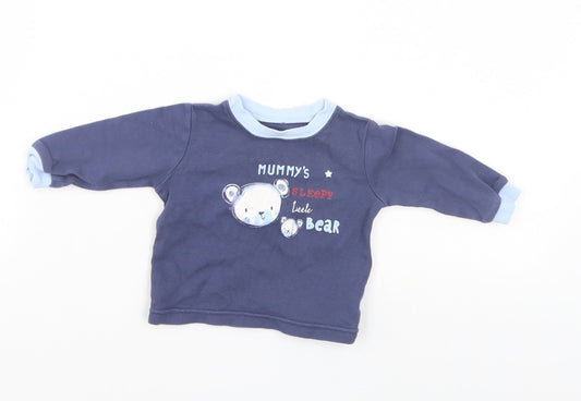 George Boys Blue   Pullover Jumper Size 3-6 Months