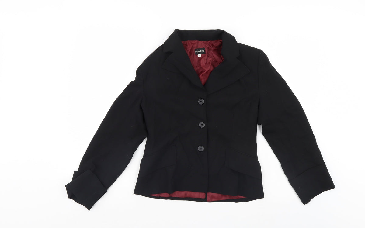 angelo di nepi Womens Black   Jacket Suit Jacket Size 12