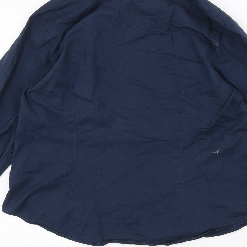 Franco Callegari Womens Blue   Basic Button-Up Size 10