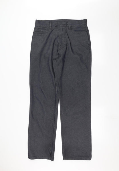 Mens UK Size 32 in Preworn Regular Fit Straight Grey Jeans