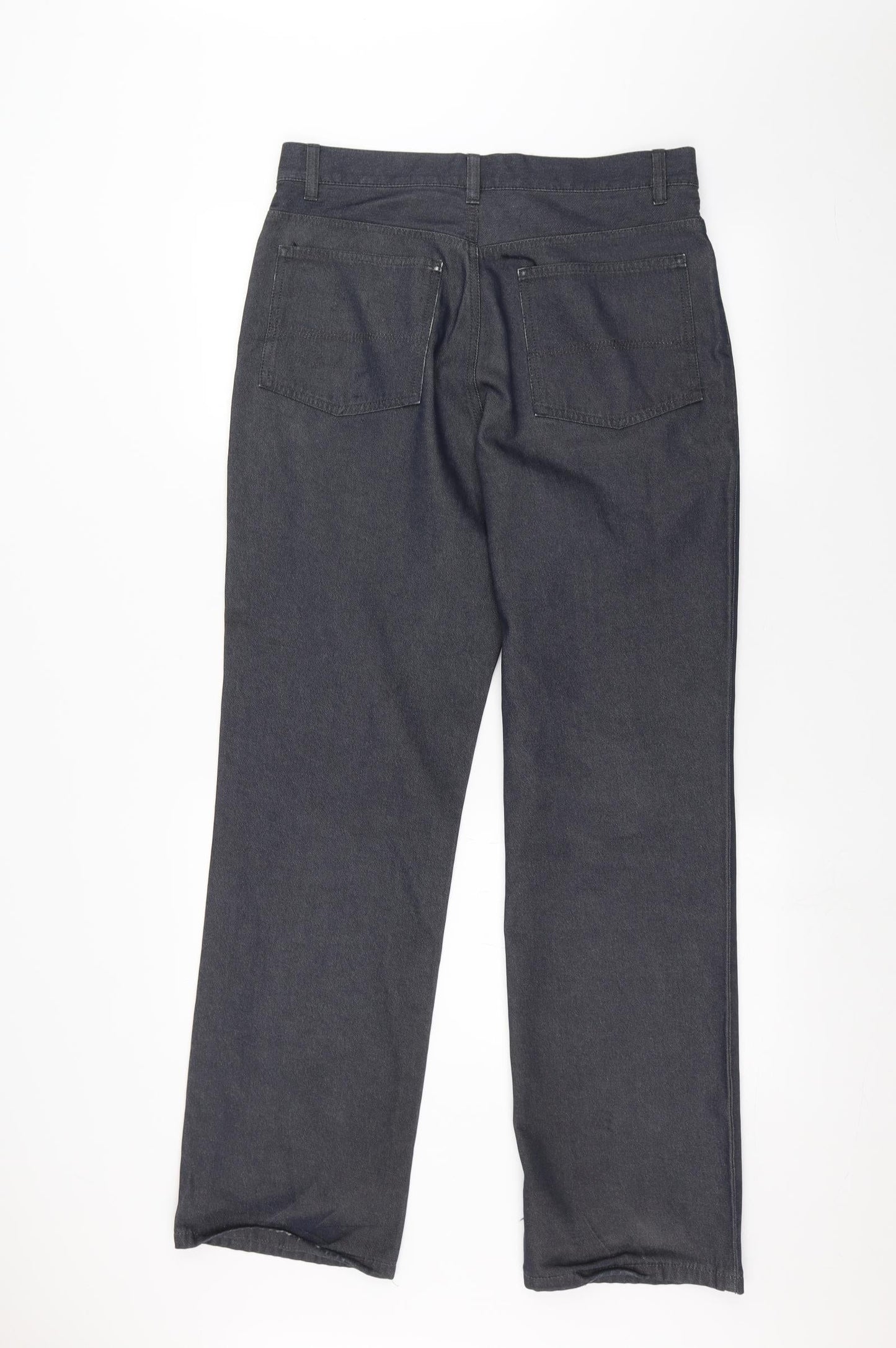 Mens UK Size 32 in Preworn Regular Fit Straight Grey Jeans