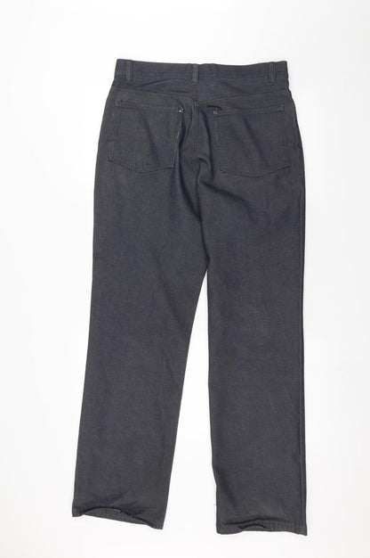 Mens UK Size 32 in Preworn Regular Fit Straight Grey Jeans