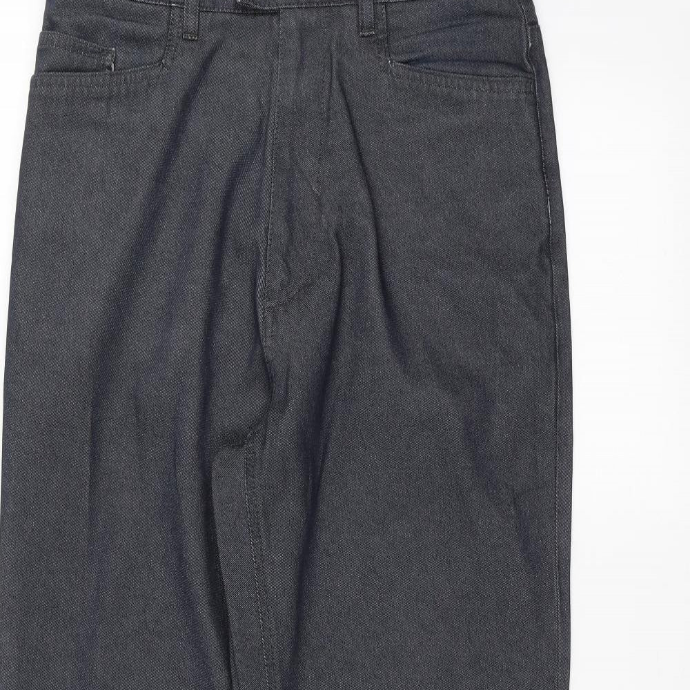 Mens UK Size 32 in Preworn Regular Fit Straight Grey Jeans