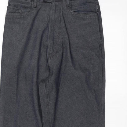Mens UK Size 32 in Preworn Regular Fit Straight Grey Jeans