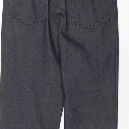 Mens UK Size 32 in Preworn Regular Fit Straight Grey Jeans