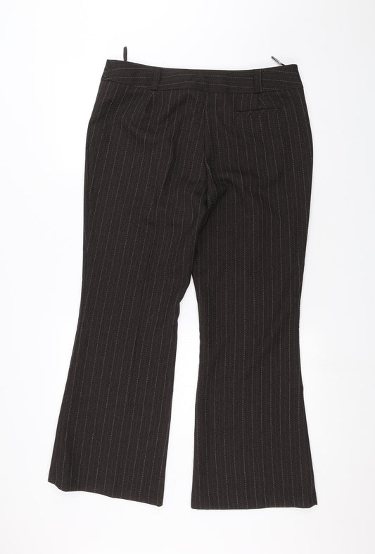 F&F Womens Brown   Trousers  Size 14 L26 in