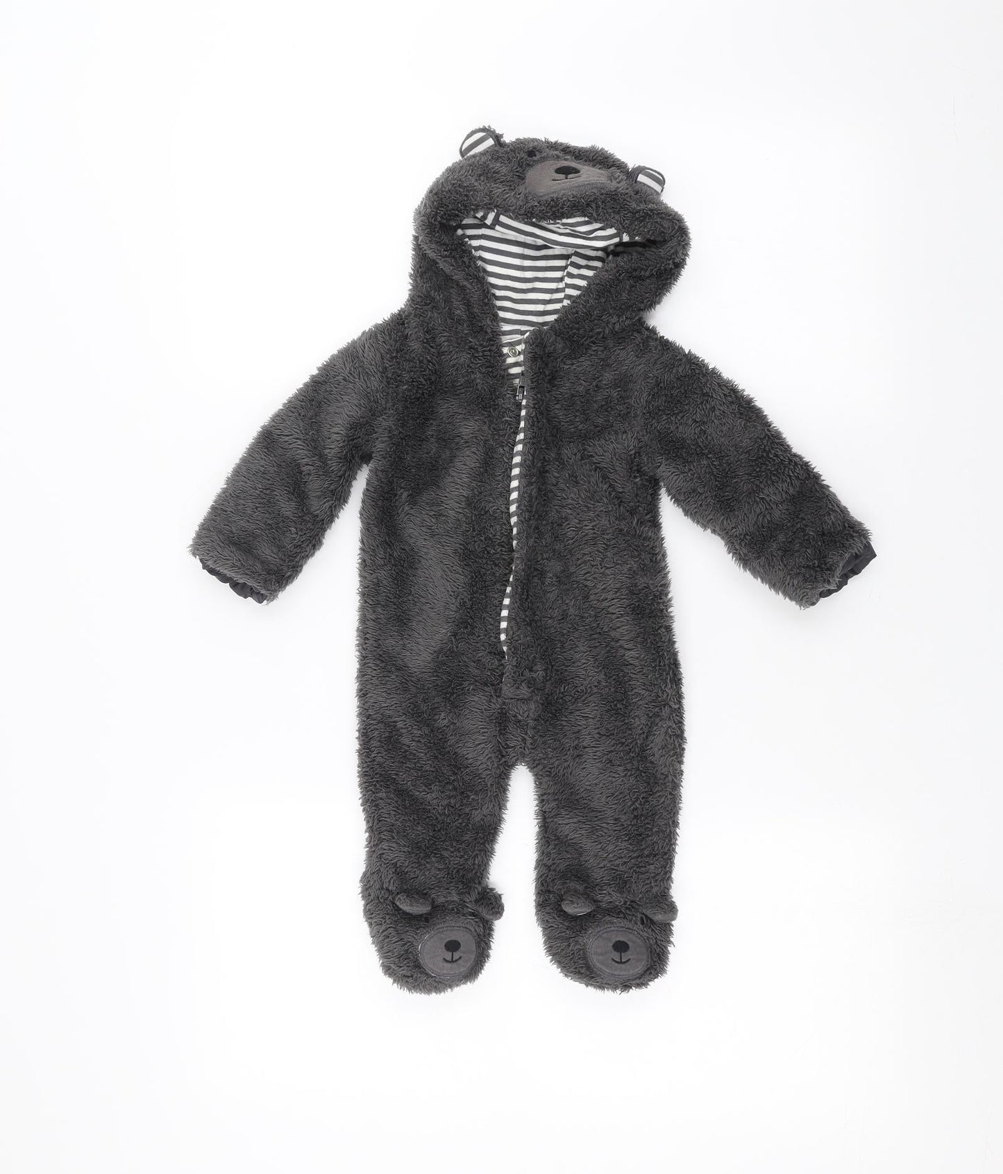 George Baby Grey Solid  Babydoll One Piece Size 3-6 Months