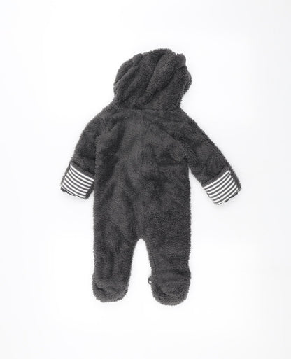 George Baby Grey Solid  Babydoll One Piece Size 3-6 Months