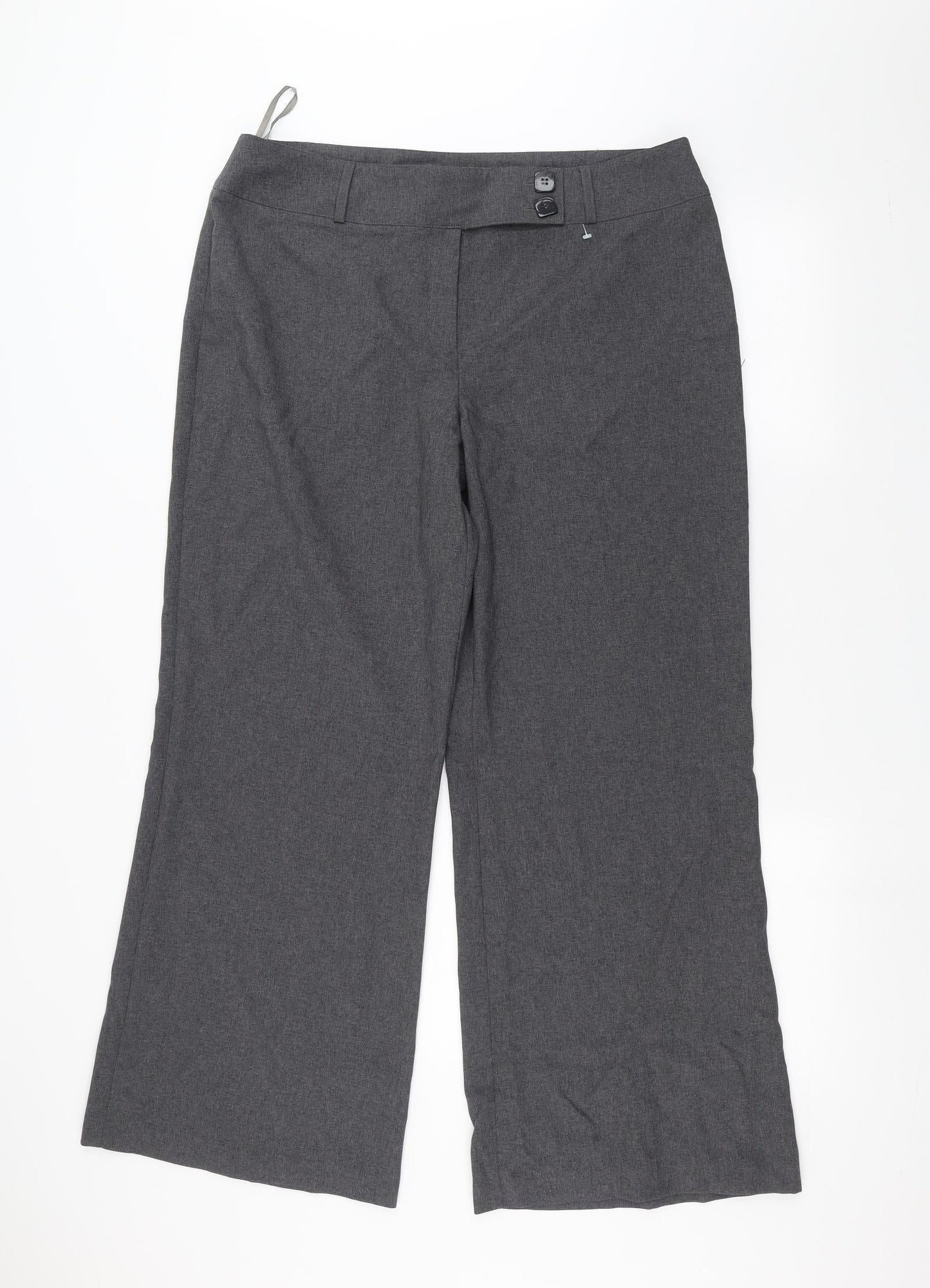 La Moda Womens Grey   Trousers  Size 16 L27 in