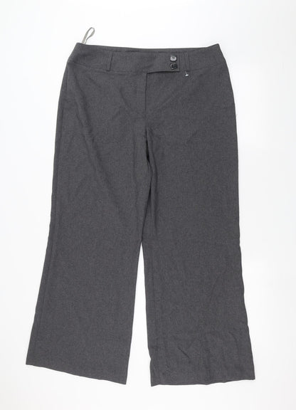 La Moda Womens Grey   Trousers  Size 16 L27 in